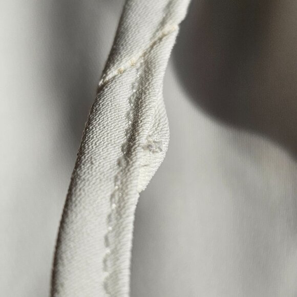 Parker White Mini Ruffle Back Tie Dress Sz 8 - Picture 10 of 11